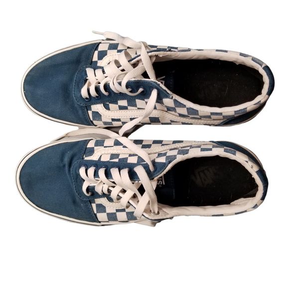 Vans Turquoise Blue Green Checkered Sneakers  Shoes sz 10.5 - Picture 9 of 13
